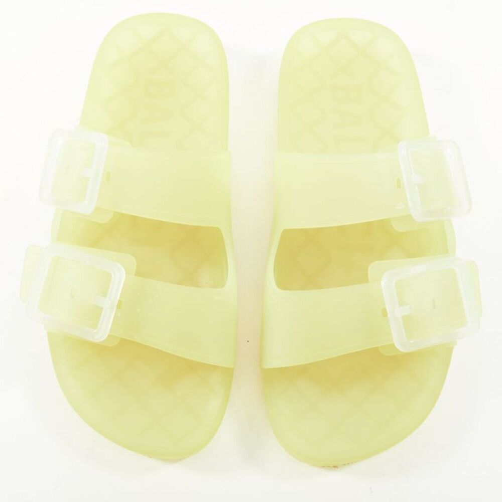 Balenciaga 2021 Yellow Mallorca Slide Sandals